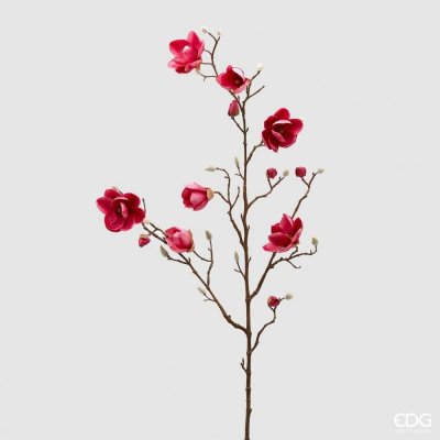 Umělá květina větvička magnolie tmavě růžová, 120 cm – Zbozi.Blesk.cz