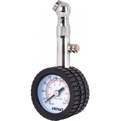 Amio Analogový pneuměřič 7 BAR s otočnou hlavicí, resetovacím ventilem a rozsahem | Zboží Auto
