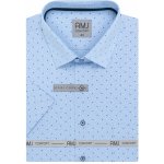 AMJ košile slim fit s krátkým rukávem se vzorem modrá – Zboží Mobilmania