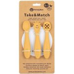 PETITE&MARS Set silikonových tréninkových lžiček Take&Match 6m+ Intense Ochre – Zboží Dáma