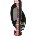 Akinod A02B00022 Kapesní multifunkční příbor 13h25 black mirror finish Red Tartan – Zboží Mobilmania