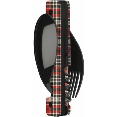 Akinod A02B00022 Kapesní multifunkční příbor 13h25 black mirror finish Red Tartan – Zboží Mobilmania