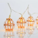 Eurolamp LED světelný řetěz se zlatými kovovými lucernami barva teplá bílá 10 ks – Hledejceny.cz