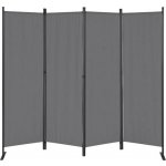 MultiGarden Skládací zahradní a pokojový paraván 4dílný 167 x 216 cm šedý AW-022/4TLG GREY – HobbyKompas.cz