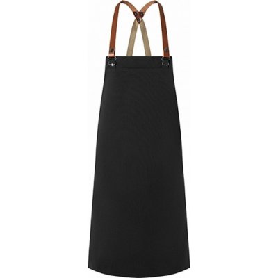 Karlowsky Pohodlná zástěra s popruhy přes ramena pro odlehčení při práci černá Pantone 419C 70x85cm KY054 – Hledejceny.cz