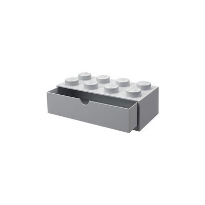 Stolní box LEGO, se zásuvkou, velký (8), šedá 40211740