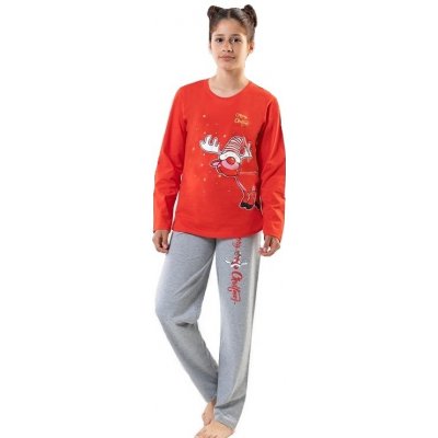 Dívčí pyžamo Merry Christmas Vánoční Sob 1F0777 červené – Zboží Dáma