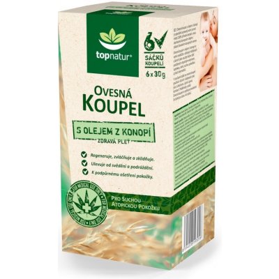 Topnatur Ovesná koupel s konopným olejem 6 x 30 g – Zbozi.Blesk.cz