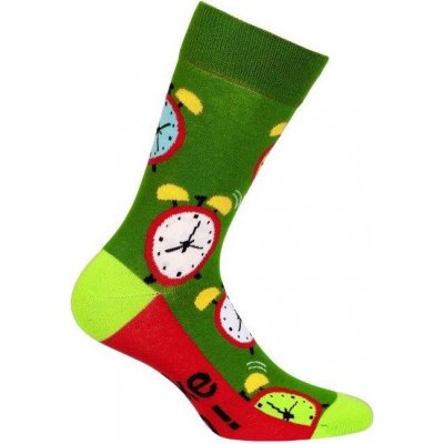 Veselé barevné bavlněné ponožky s motivem BUDÍKU – Zboží Mobilmania