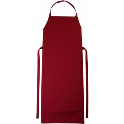 CG Workwear Zástěra Verona s laclem a kapsou 90 x 75 cm třešňová 90 x 75 cm CGW1146 – Hledejceny.cz