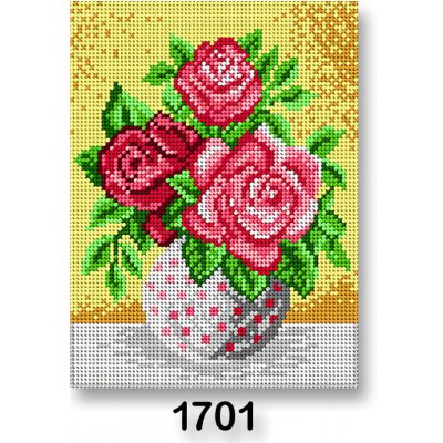 Stoklasa Vyšívací předloha obrázek na vyšívání 70246 1701 květiny 6 růžová 18x24cm – HobbyKompas.cz