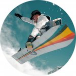 1x Snowboard – trik a prkno s retro pruhy – jedlý papír na dort – Hledejceny.cz
