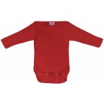 Dětské body z merino vlny a hedvábí Cosilana s dlouhým rukávem červené – Hledejceny.cz