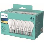 Philips 8718699775513 LED sada žárovek 6x8W-60W E27 806lm 2700K set 6ks, bílá – Hledejceny.cz