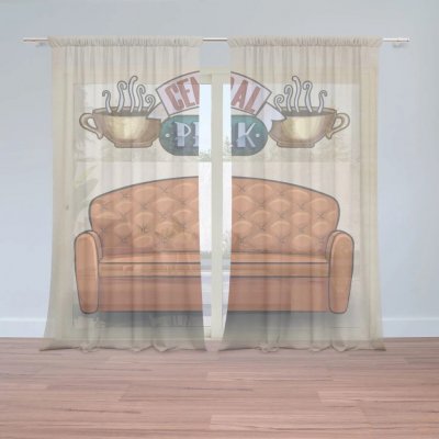 Sablio Záclony Seriál přátelé CENTRAL PERK Gauč: 2ks 150x250cm – Hledejceny.cz