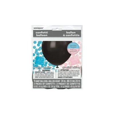 Unique Sada Balónek černý 61cm a konfety Babyshower – Zboží Dáma