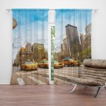 Sablio Závěs Žluté taxiky 2: 2ks 140x250cm – Hledejceny.cz