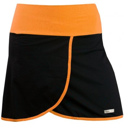 nanosilver dámská sportovní sukně delší černá/oranžová