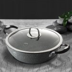 Berlingerhaus Pekáč kulatý s mramorovým povrchem s poklicí 28 cm Gray Stone Touch Line BH-1158 – Zboží Dáma