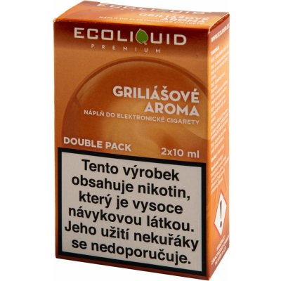 Ecoliquid Premium 2Pack GRILIÁŠOVÁ NÁPLŇ 2 x 10 ml 0 mg – Zboží Mobilmania