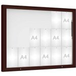 PROCITY Venkovní vitrína model 1000, 18 x A4, plexi, hnědá | Zboží Auto