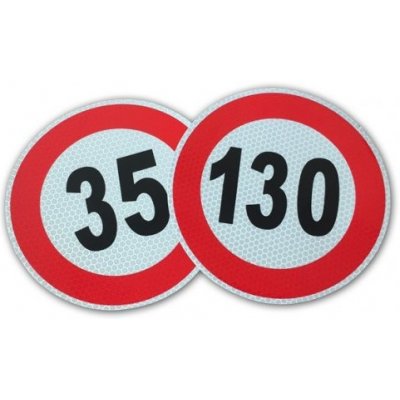 Samolepka konstrukční rychlosti 25 km, reflexní, průměr 15 cm – Sleviste.cz