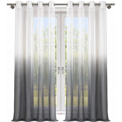 BytoTex Hotové voálové záclony Nani šedá 2 x 145 x 250 cm – Hledejceny.cz