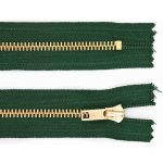 Pro Háčkování Kovový zip nedělitelný 16 cm, Ø 6 mm lahvově zelený – Hledejceny.cz