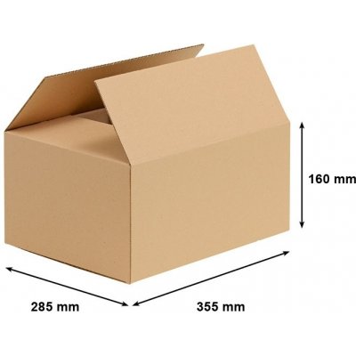 Obaly KREDO Kartonová krabice 355 x 285 x 160 mm 5VVL – Zboží Živě