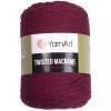 Příze YarnArt Twisted macrame 781 - tmavá červená