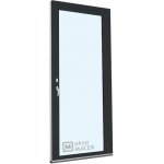 Kömmerling balkonové dveře 70 AD OS levé antracit/bílá 80 x 230 cm oboustranná klika + FAB + hliníkový práh – Hledejceny.cz