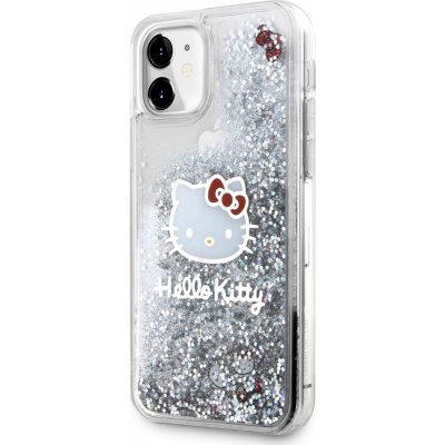 Hello Kitty Liquid Glitter Electroplating Head Logo Apple iPhone 11, čiré