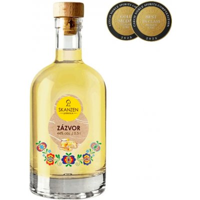 Skanzen Zázvor 44% 0,35 l (holá láhev) – Hledejceny.cz