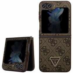 Pouzdro Guess 4G PU Leather Triangle Samsung Galaxy Z Flip 5 hnědé