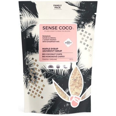 Sense Coco Kokosové chipsy BIO javorový sirup 250 g – Zbozi.Blesk.cz