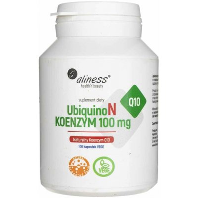 Aliness UbiquinoN Natural Coenzyme Q10 100 mg 100 kapslí – Hledejceny.cz