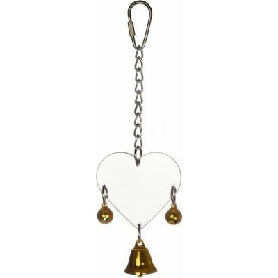 TOMMI zrcátko srdce se zvonkem 19 x 6,5 cm – Hledejceny.cz