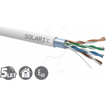 Solarix SXKD-5E-FTP-PVC CAT5e, FTP PVC, drát, 305m, šedý