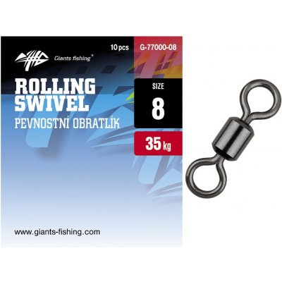 Giants fishing Pevnostní obratlík Rolling Swivel vel.14 10 ks 22 kg – Zboží Mobilmania