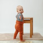 Esito Rostoucí žebrované kalhoty s laclem Color Sandy písková – Zboží Dáma