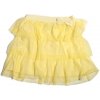 tylová sukně Tamara s volány žlutá