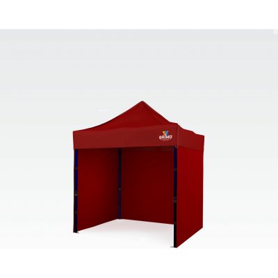 BRIMO Párty stan 2x2m s 3 stěnami Červená E. Ocel – Zboží Mobilmania