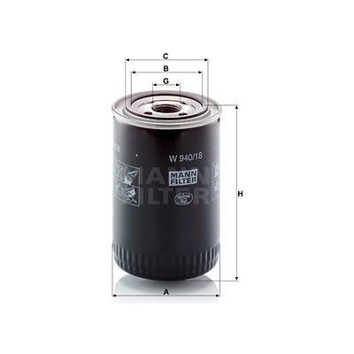 Olejový filtr MANN-FILTER W 940/18 | Zboží Auto