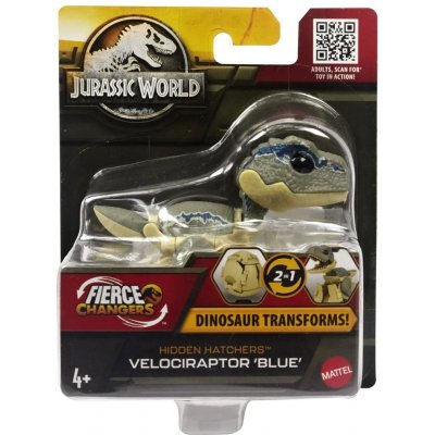 Mattel Jurský svět Dinosauří transformující se vajíčko VELOCIRAPTOR BLUE HLP01 – Zboží Mobilmania