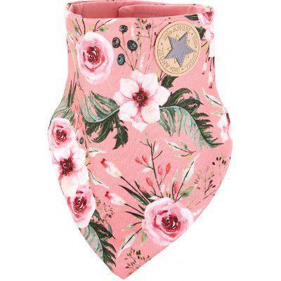 Little Angel šátek na krk podšitý květy starorůžová – Hledejceny.cz