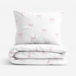 Goldea Bavlněné povlečení růžové mašličky 140x200 70x90 – Hledejceny.cz