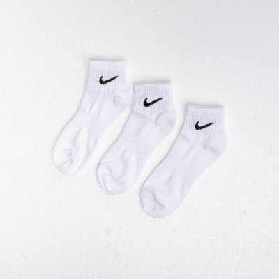 Nike ponožky Everyday Lightweight Ankle 100WhiteBlack 3 pack – Zboží Dáma