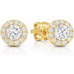 Soliter Zlaté kulaté náušnice s čirými krystaly 239 001 00806 – Zboží Dáma