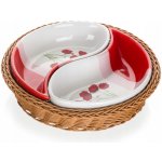 Banquet Tác v košíku Red Poppy 30,5 cm 4 díly OK – Zboží Dáma