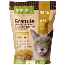 Yoggies Granule pro kočky s krocaním masem lisované za studena 400 g